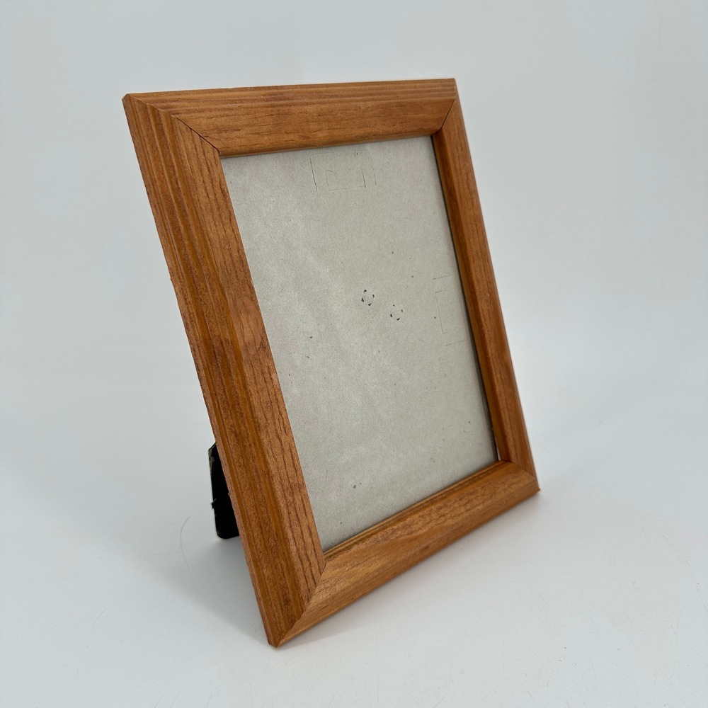 Natural Honey Wood Tabletop Picture Frame Beveled Edge 5x7 Photo Display
